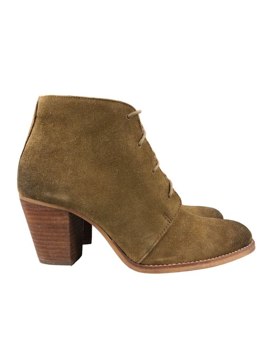 Crevo Women's Size 10 Sumerset Tan Brown Leather High Heel Ankle Booties Boots